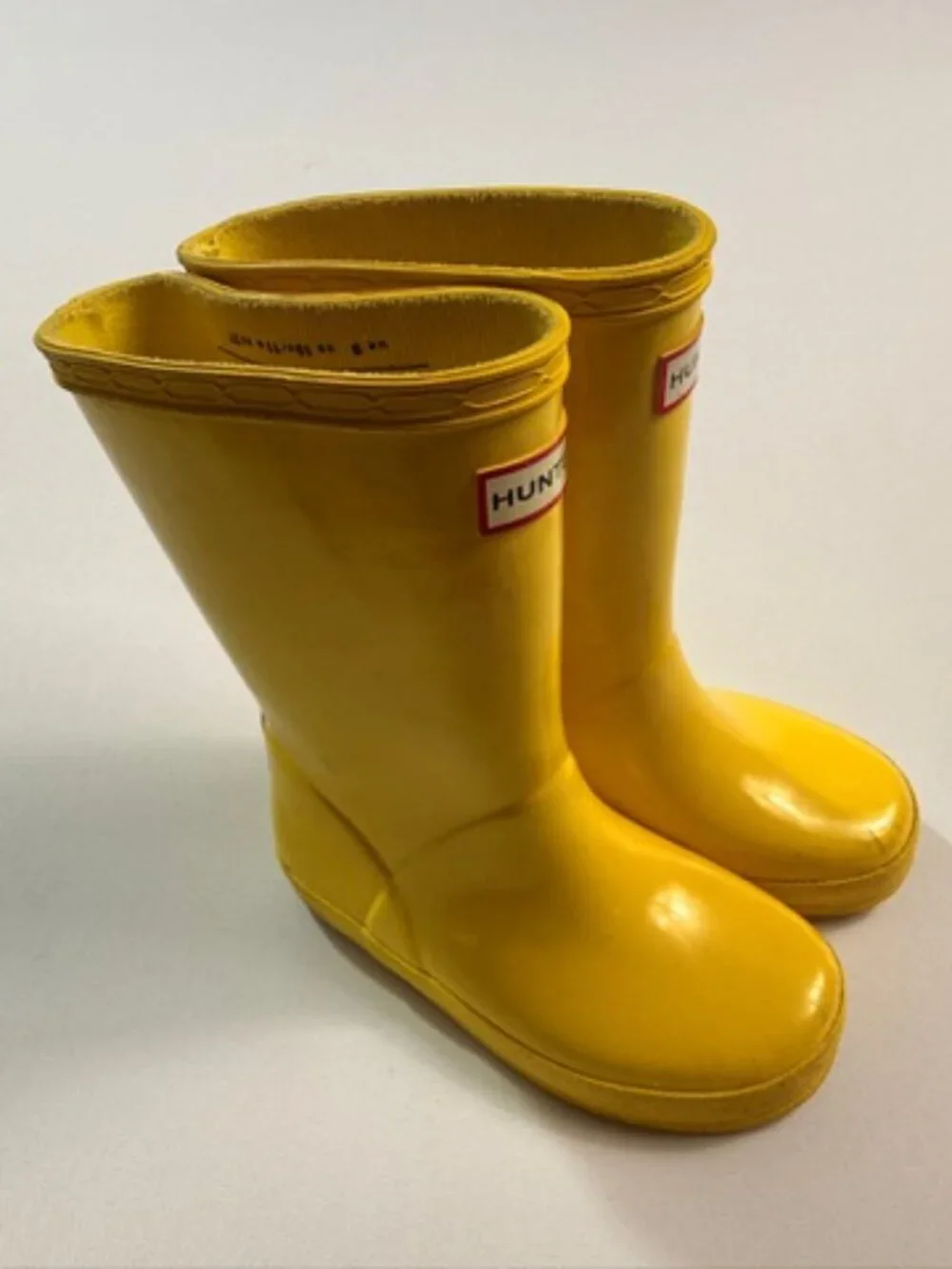 HUNTER Kids Original Yellow Rain Boots Wellington Waterproof Size 10C